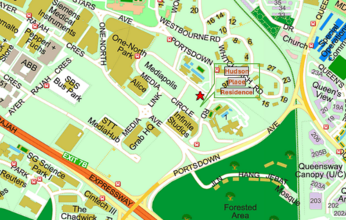 Hudson Place Location Map